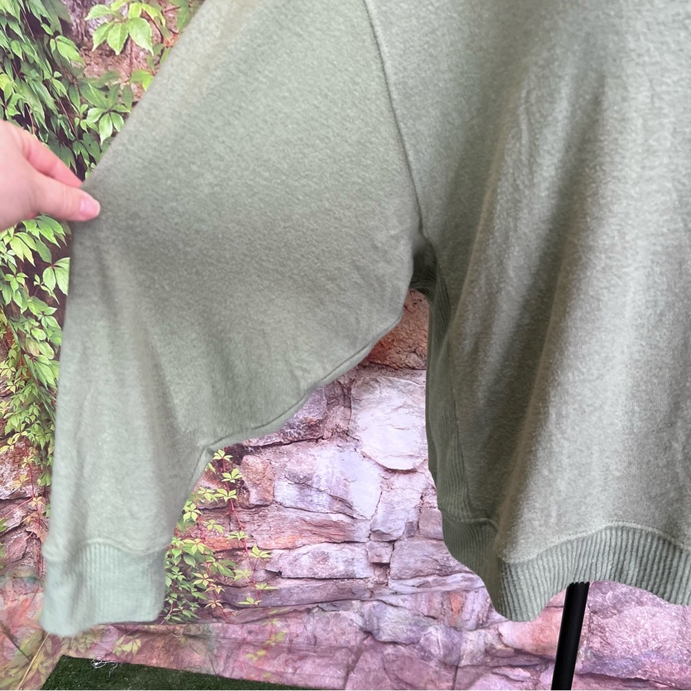 78 & SUNNY Dark Academia Sage Green Dolman Sleeve Spring Sweater, XL - Picture 4 of 14